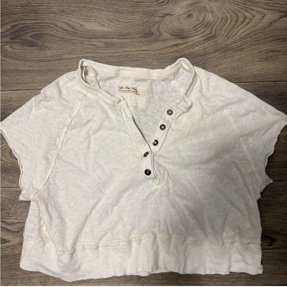 Free People Button Tee
